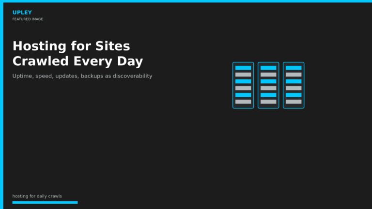 Uptime, speed, updates, backups as discoverability