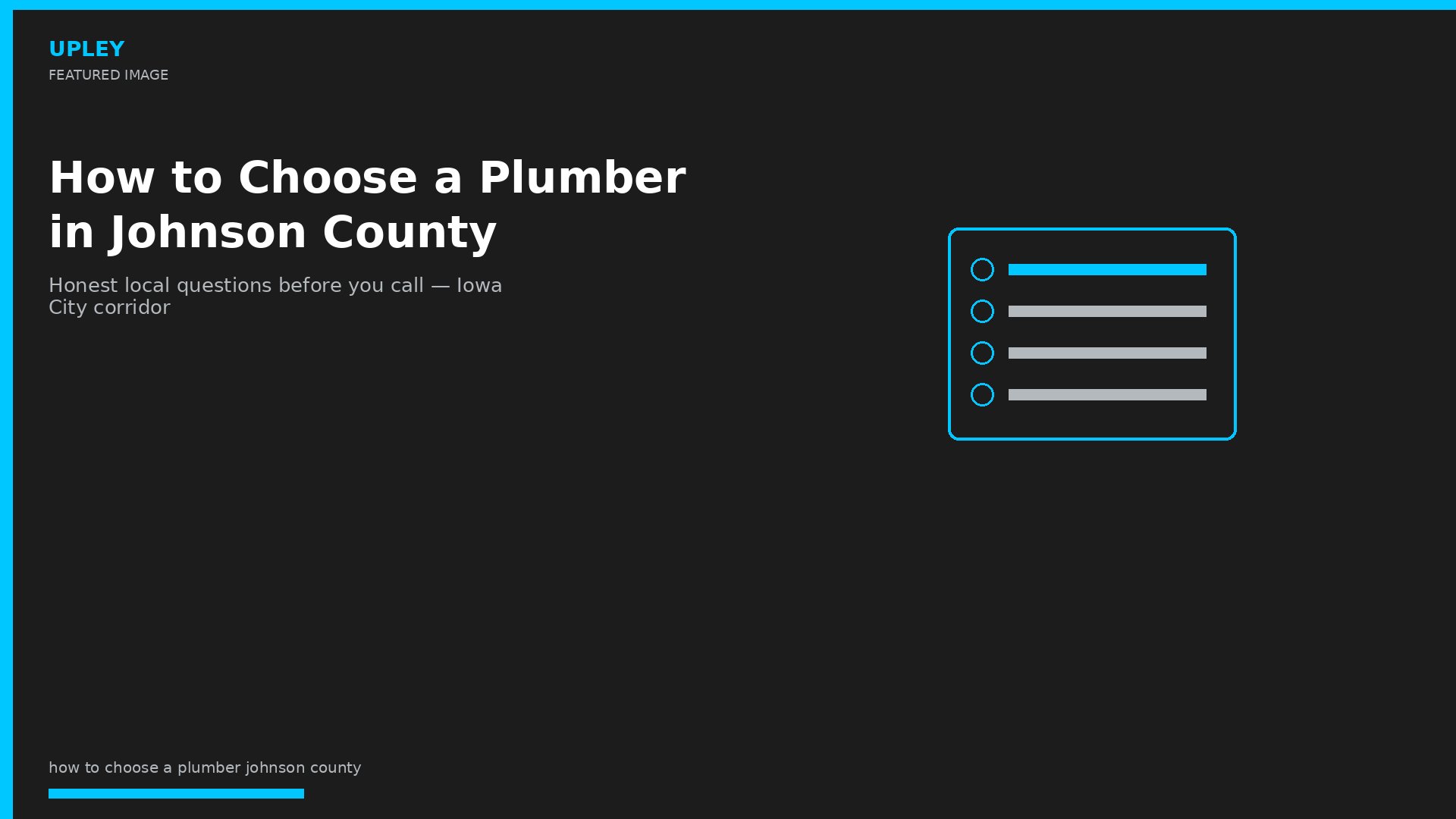 Honest local questions before you call — Iowa City corridor