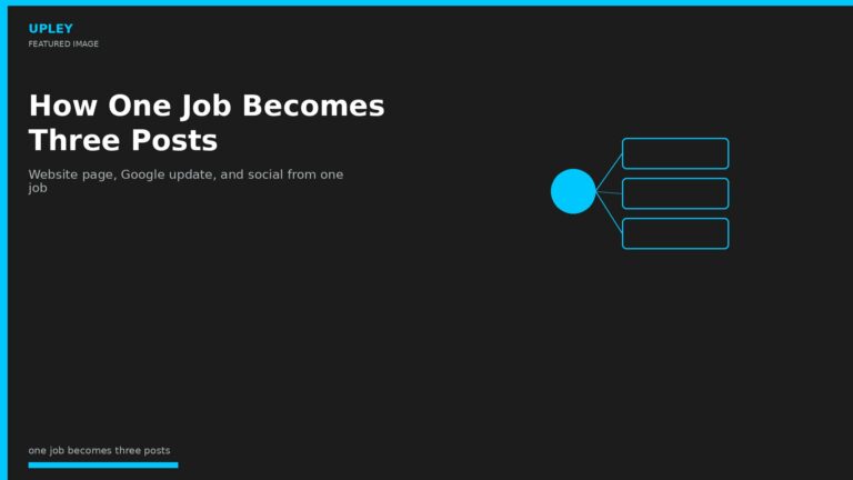 Website page, Google update, and social from one job