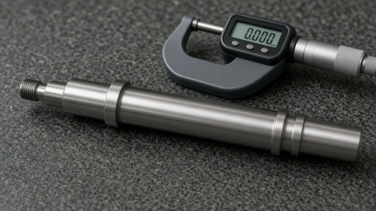 Precision ground shaft with digital micrometer