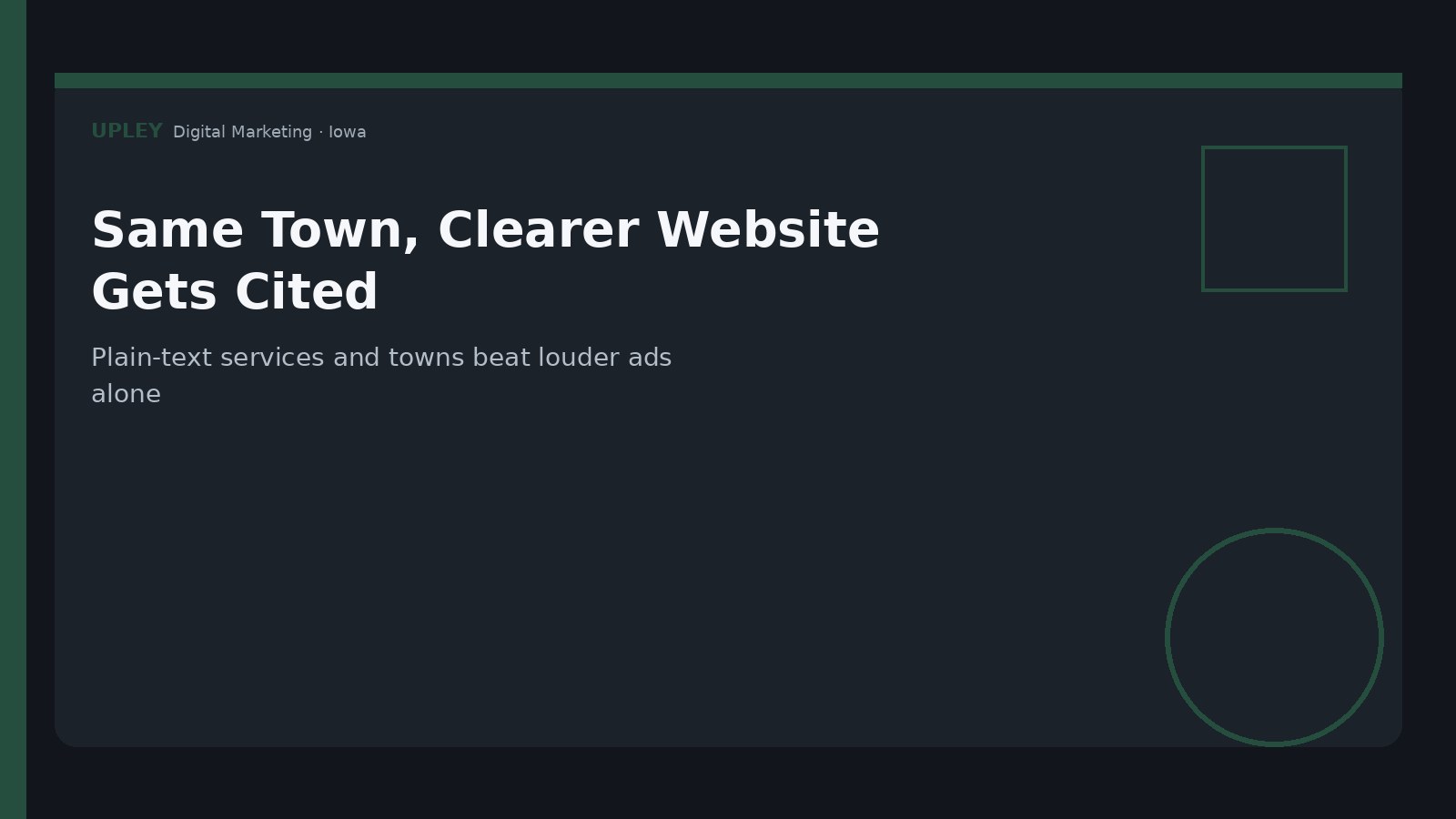 Plain-text services and towns beat louder ads alone